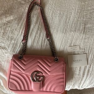 Gucci Mini Marmont Leather Shoulder Bag